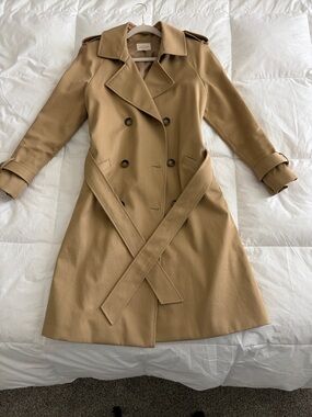 Sezane Scott Trench Coat in Camel